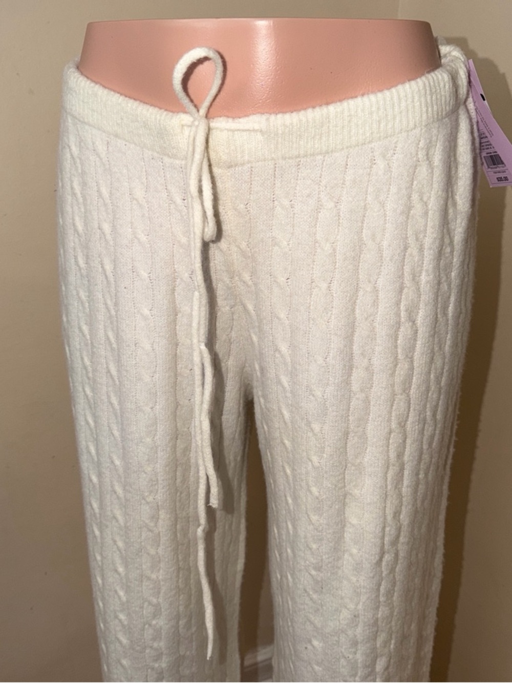 wild fable Cream Cable Knit Drawstring Pants - Picture 3 of 5